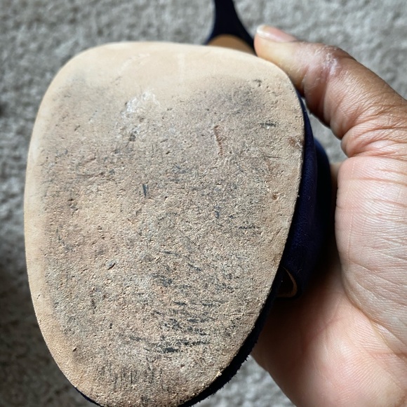 Halston! Blue suede designer stilettos sandals - Picture 8 of 16